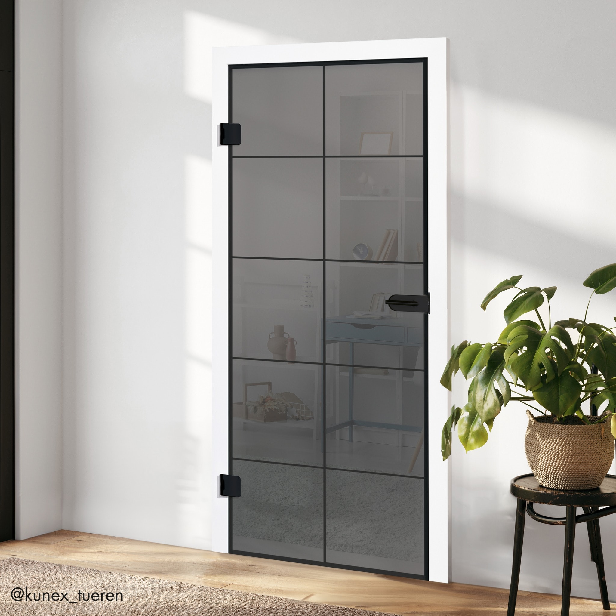 Glastür zaubert Loft-Atmosphäre